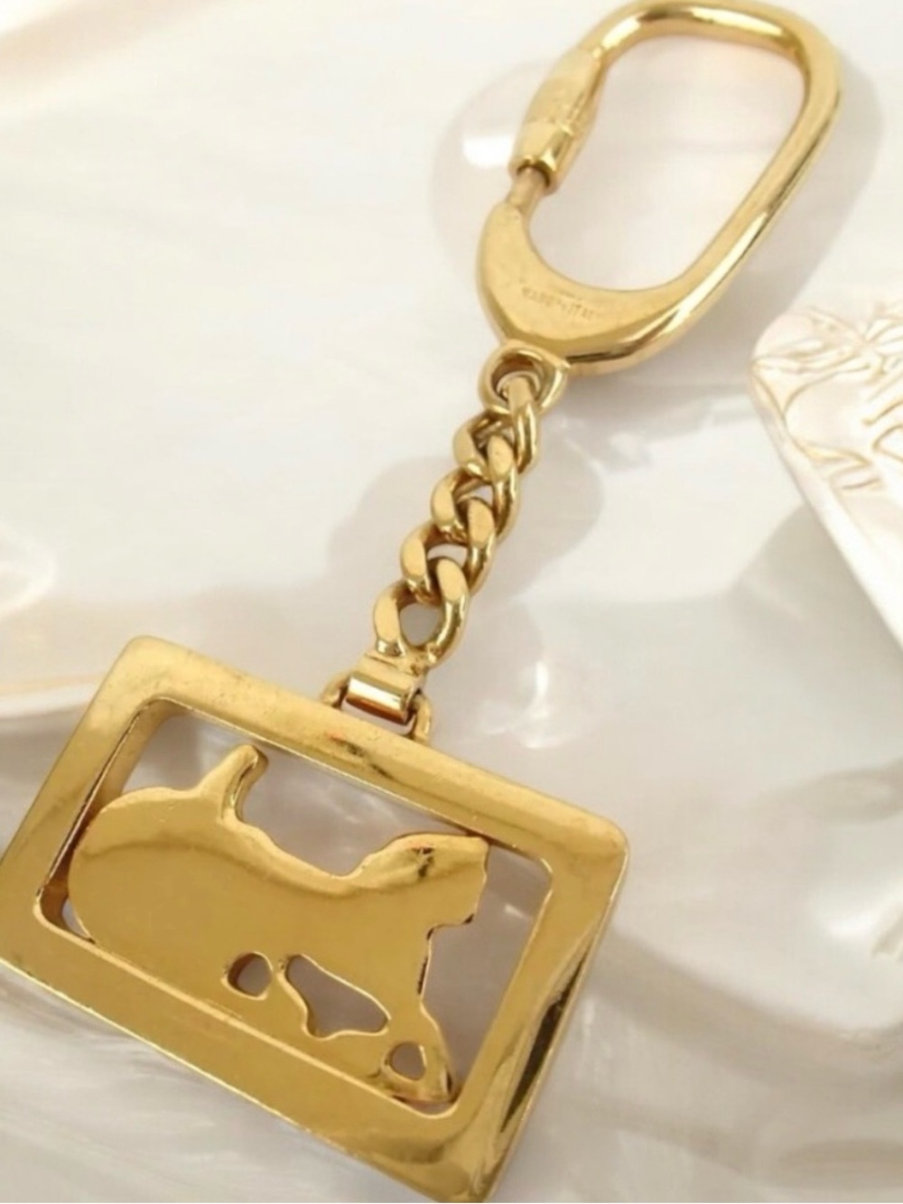 ✨ CELINE Vintage Signature Keychain/Bag Charm - Picture 3 of 8